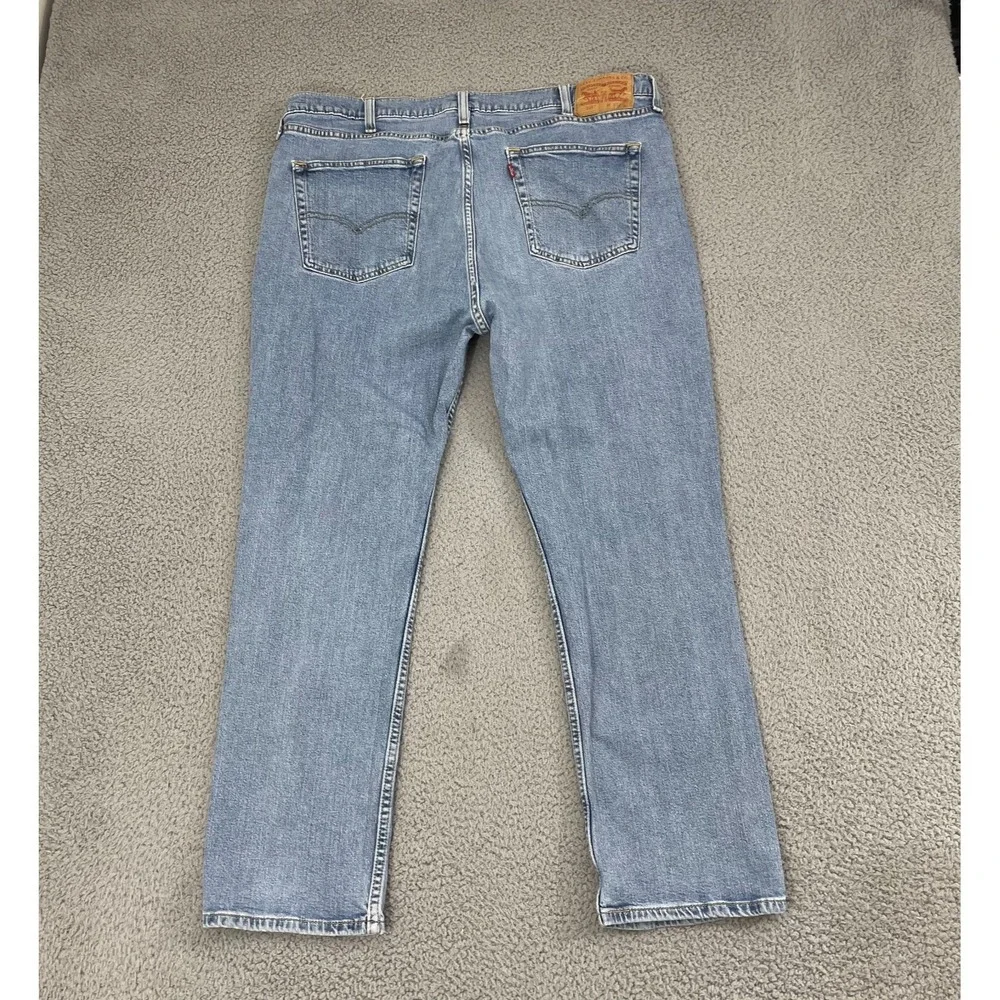 Levi's 514 Jeans Men 40x29 Blue Light Wash Slim Straight Denim